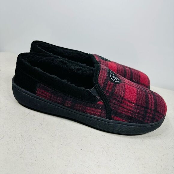 Ariat Lincoln Slippers Men’s Red Plaid Size 9M - Picture 2 of 7